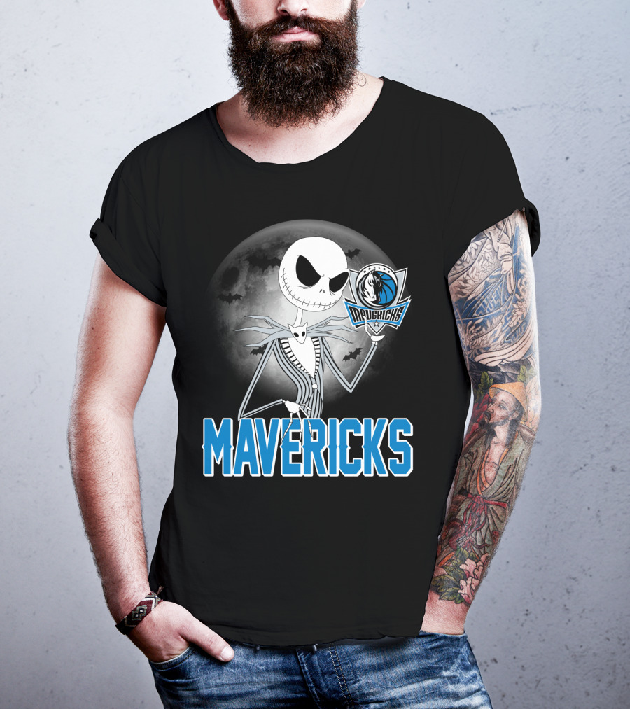 Jack Skellington Halloween Mavericks Moon Theme T-Shirt