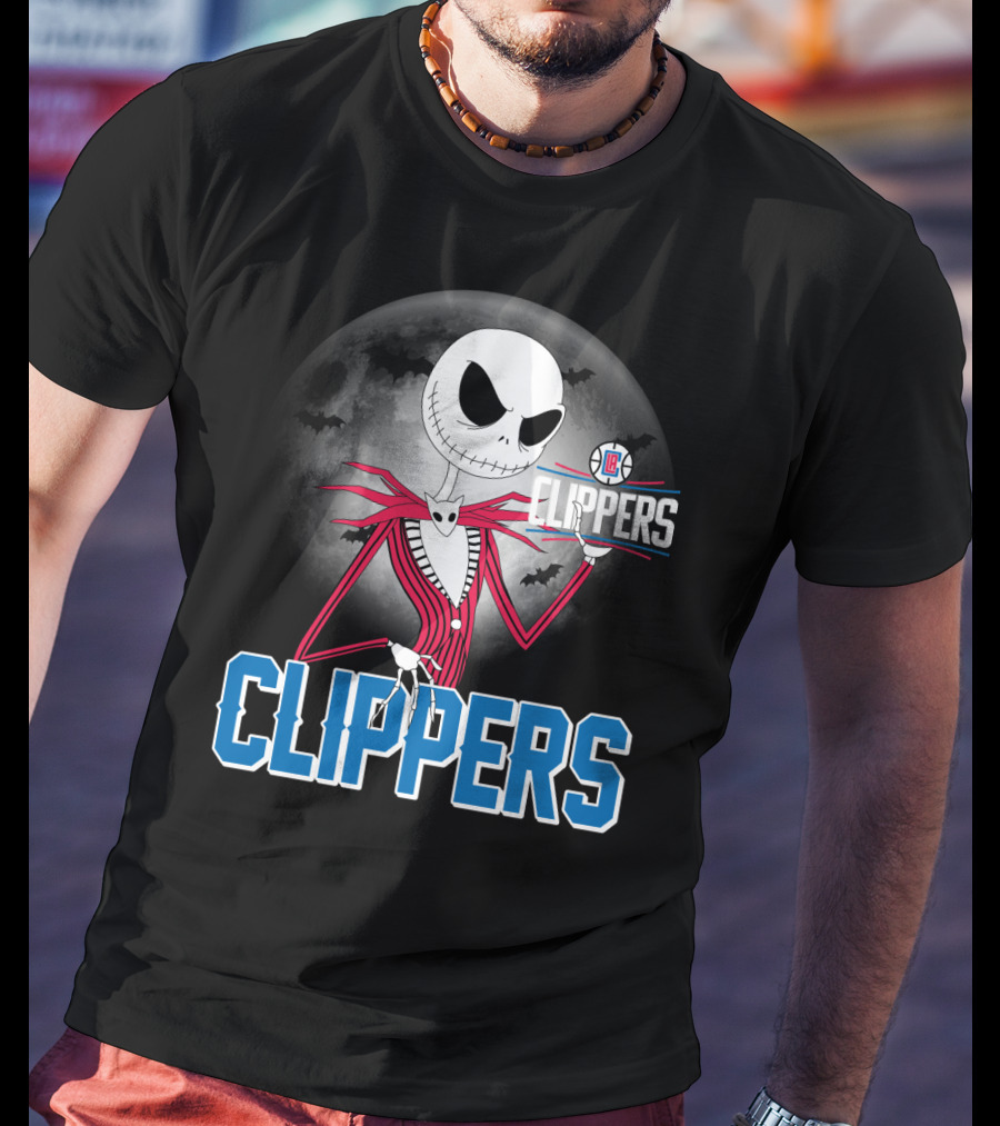 Jack Skellington La Clippers Halloween Moon T-Shirt
