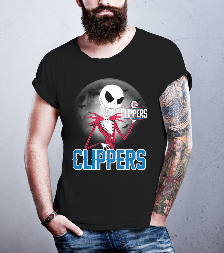 Jack Skellington La Clippers Halloween Moon T-Shirt