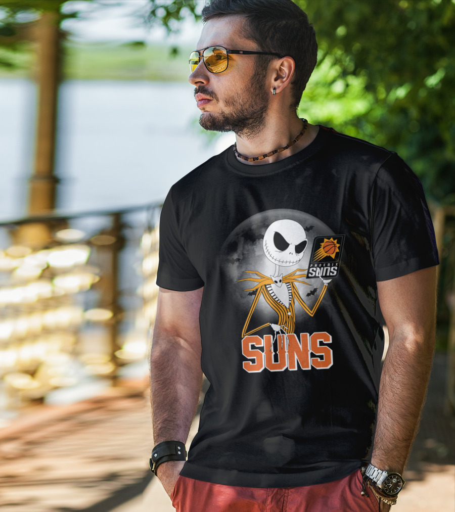 Jack Skellington Phoenix Suns Halloween Fans Sports Crossover T-Shirt