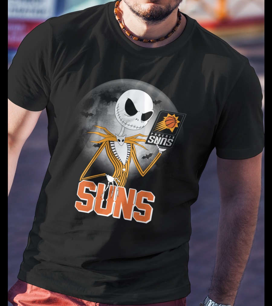 Jack Skellington Phoenix Suns Halloween Fans Sports Crossover T-Shirt