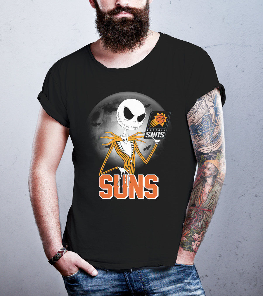 Jack Skellington Phoenix Suns Halloween Fans Sports Crossover T-Shirt