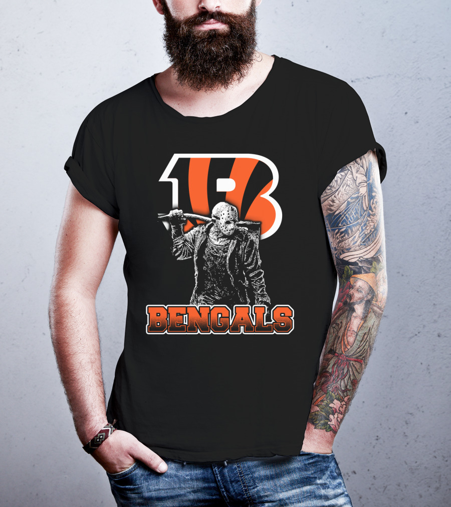 Jason Voorhees Cincinnati Bengals Logo Bengals T-Shirt