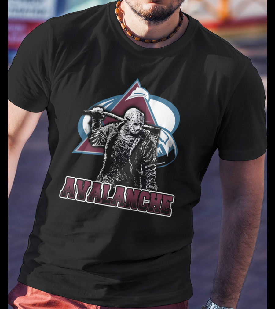 Jason Voorhees Colorado Avalanche Crossover Fan T-Shirt