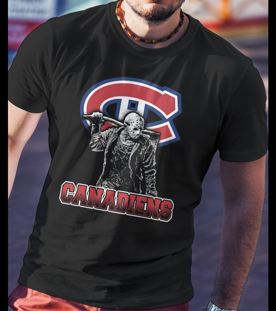 Jason Voorhees Hockey With Montreal Canadiens Logo Fans T-Shirt