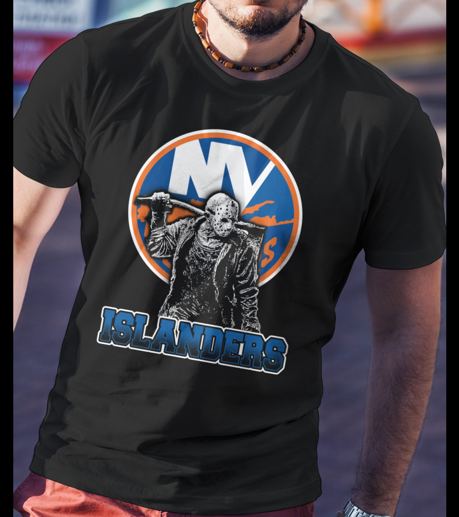 Ny Islanders Fans Unite With Jason Voorhees Hockey Mask T-Shirt