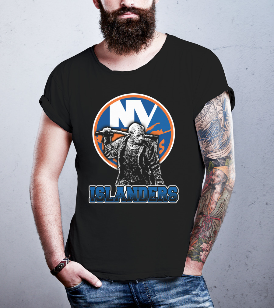 Ny Islanders Fans Unite With Jason Voorhees Hockey Mask T-Shirt