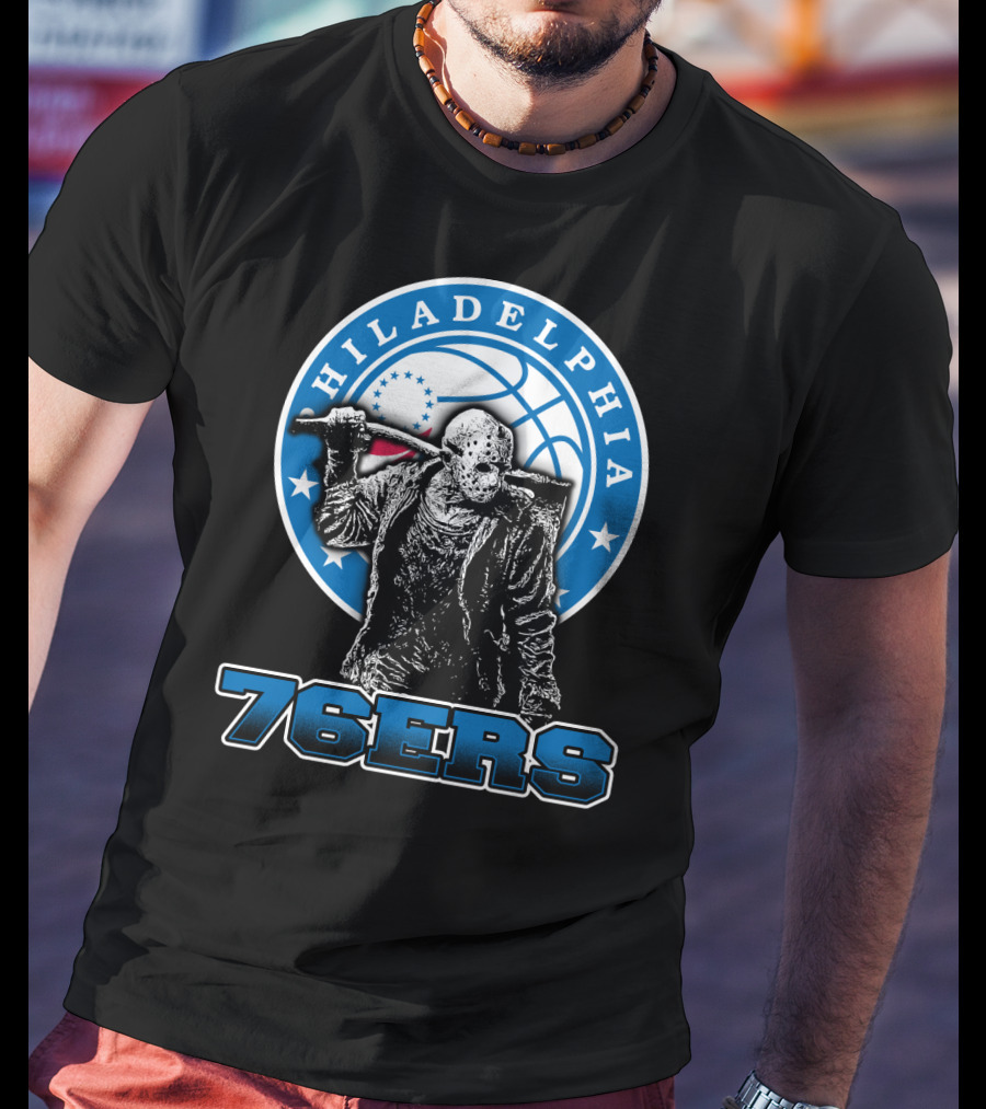 Philadelphia 76ers Jason Voorhees Crossover T-Shirt