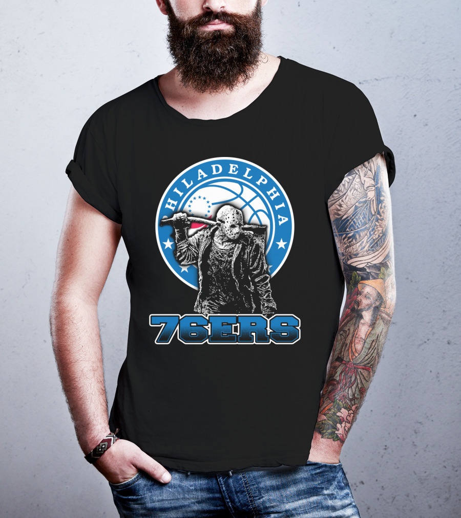 Philadelphia 76ers Jason Voorhees Crossover T-Shirt
