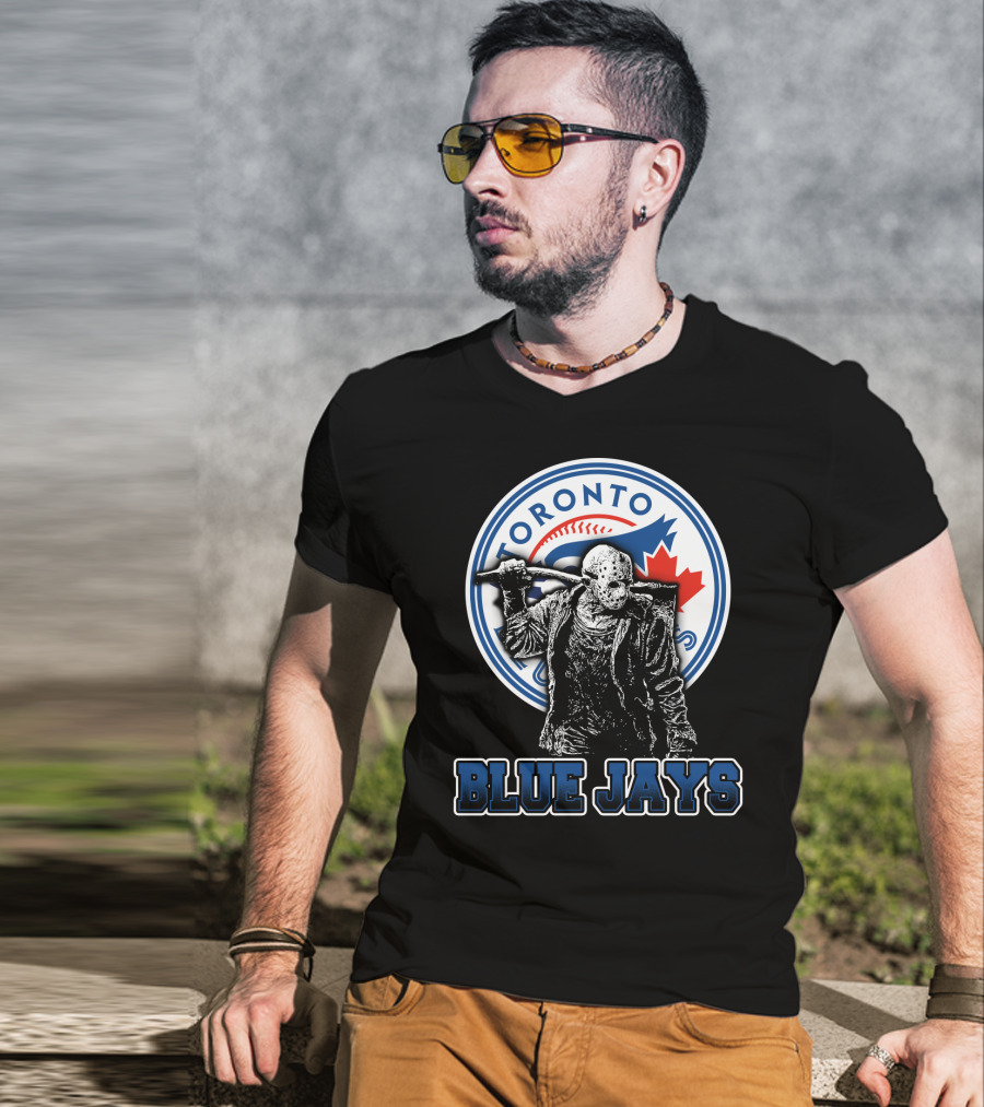 Jason Voorhees Toronto Blue Jays Crossover With Iconic T-Shirt