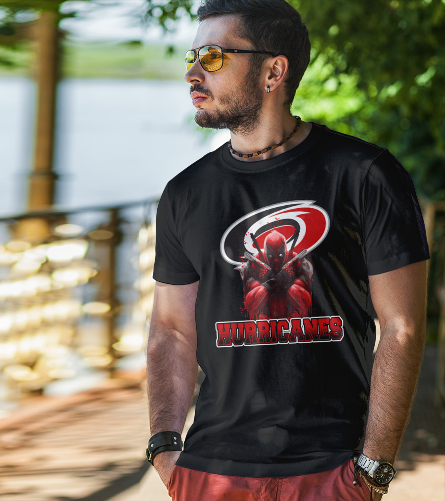 Carolina Hurricanes Deadpool Mashup Fans T-Shirt