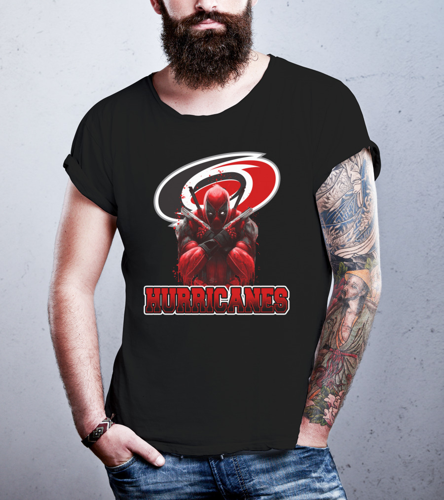 Carolina Hurricanes Deadpool Mashup Fans T-Shirt
