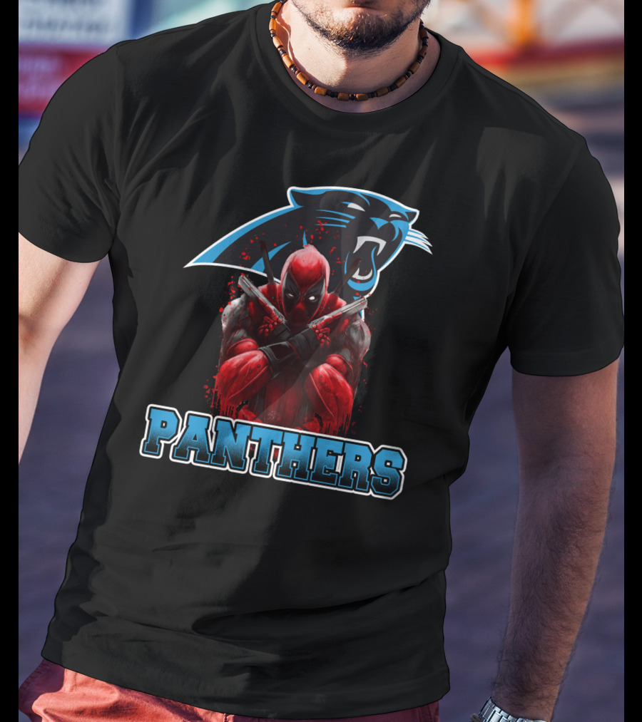 Carolina Panthers Deadpool Crossover Fan Gear T-Shirt