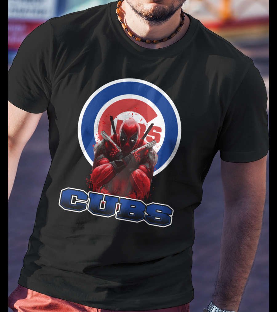 Cubs Deadpool Crossover Fan Collab T-Shirt