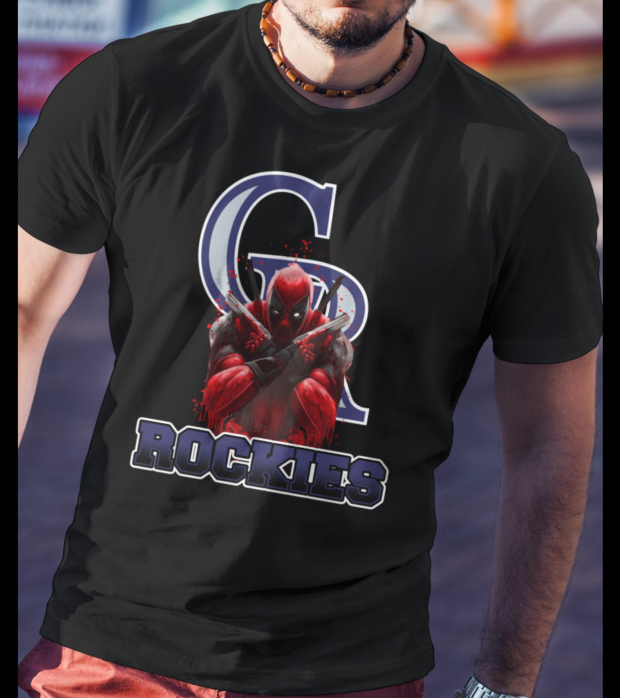 Colorado Rockies Deadpool Crossover Fan Favorite T-Shirt