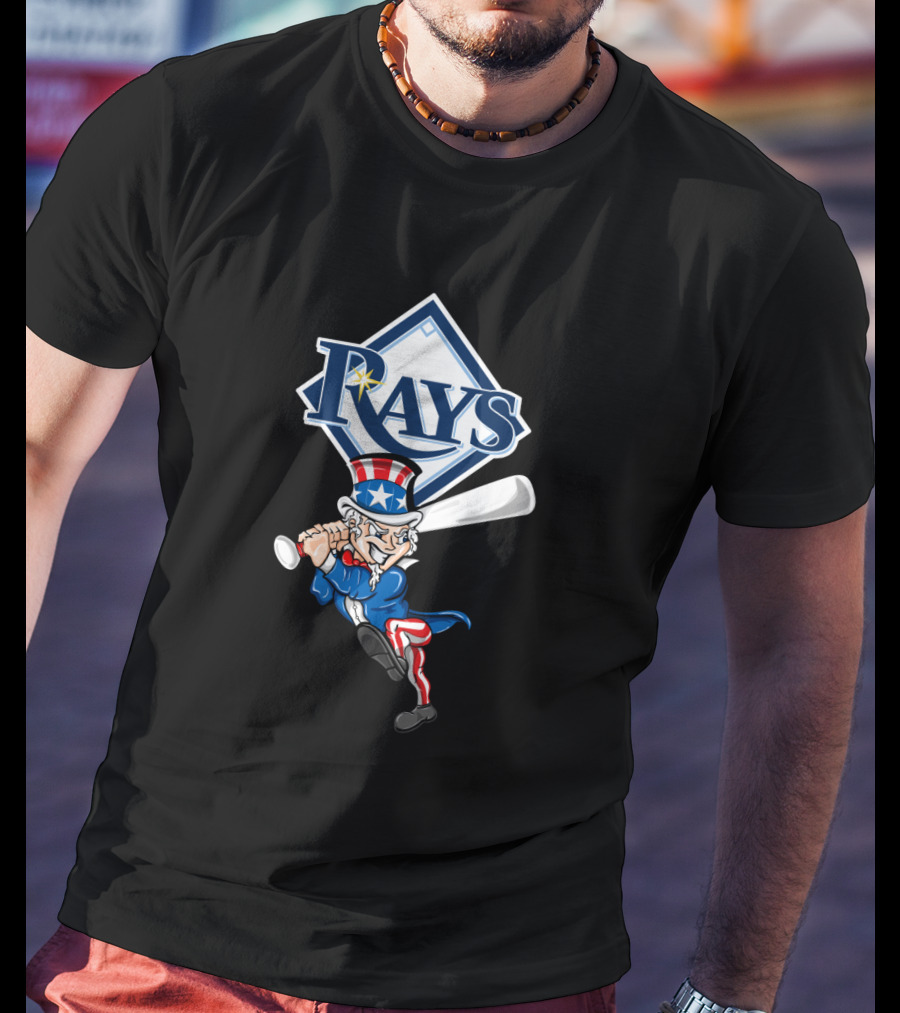 Tampa Bay Rays Uncle Sam Baseball 4Th July Patriotic T-Shirt