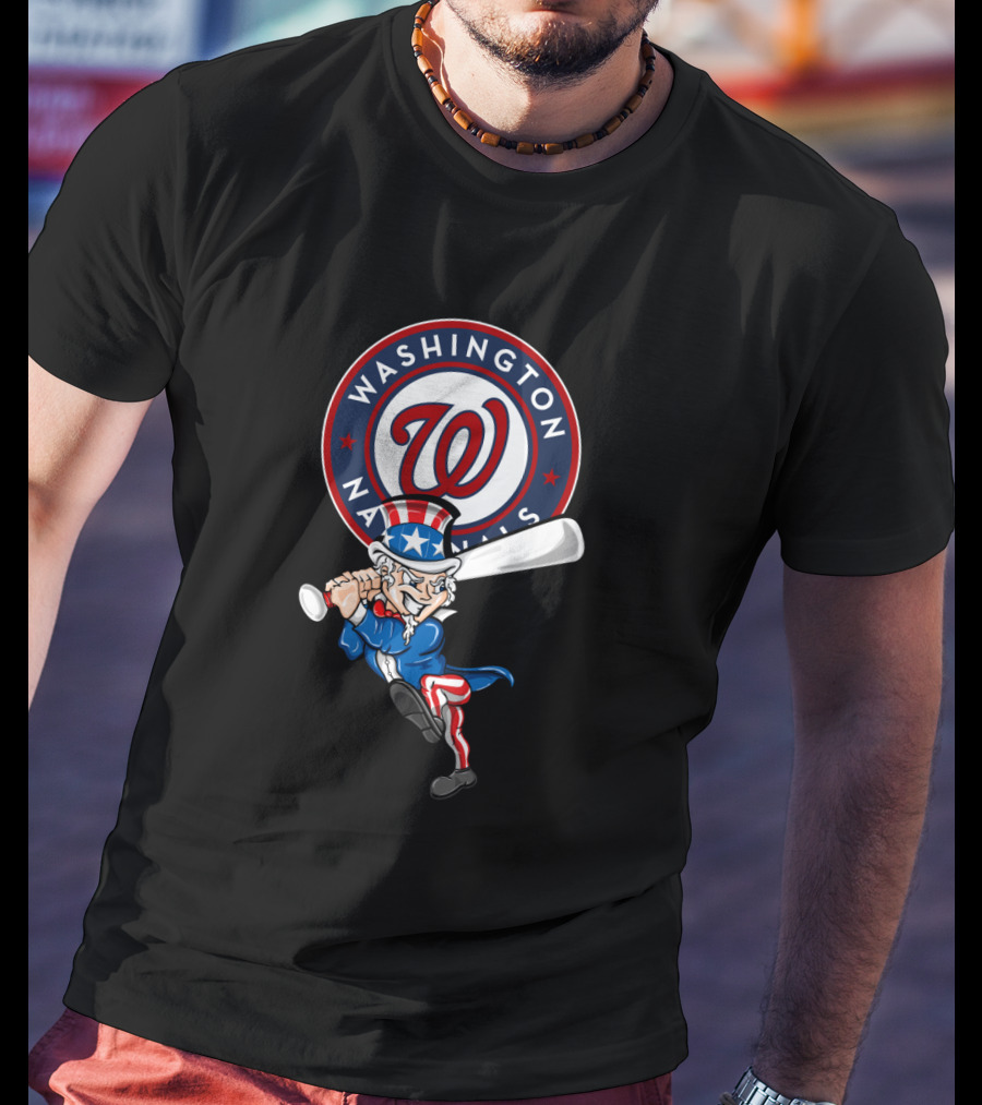 Washington Nationals Uncle Sam 4Th July Baseball T-Shirt