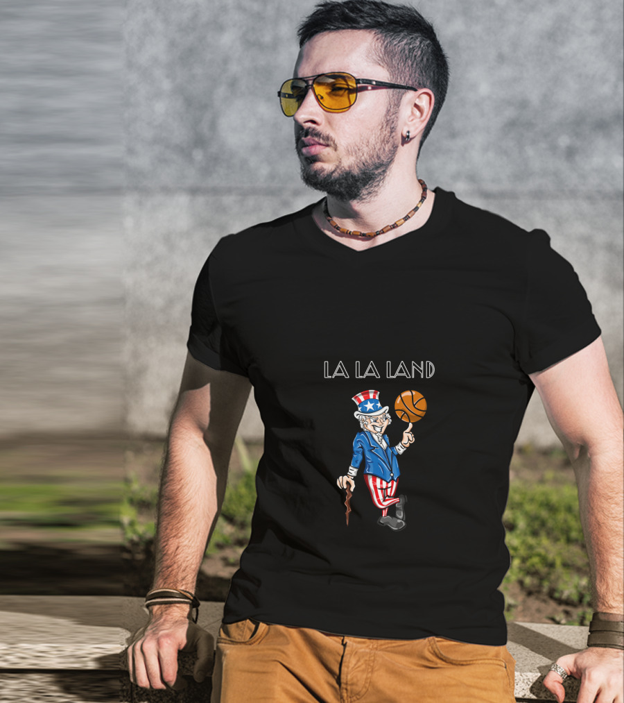 La La Land Uncle Sam Basketball 4Th July Clippers T-Shirt