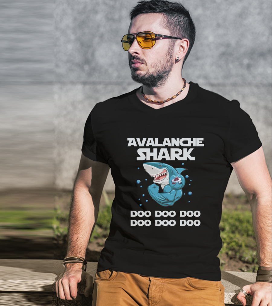Avalanche Shark Doo Doo Doo Colorado Avalanche T-Shirt