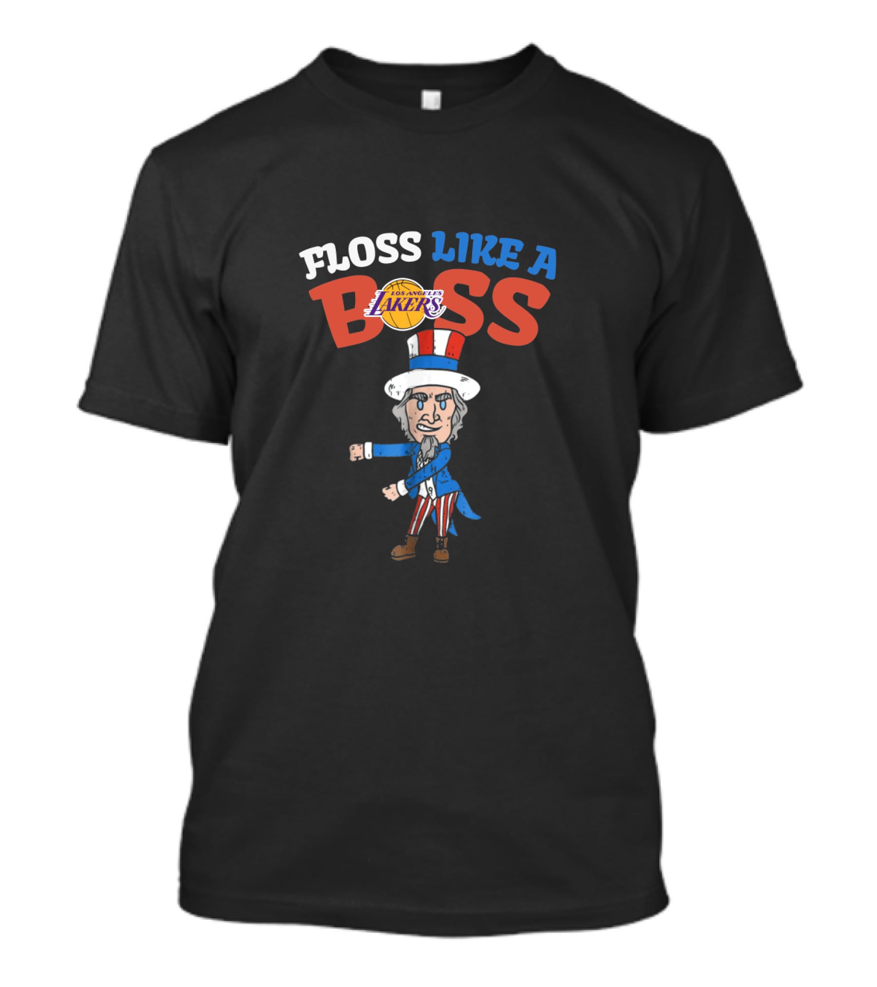 Floss Like A Boss Uncle Sam Los Angeles Lakers 4Th July T-Shirt