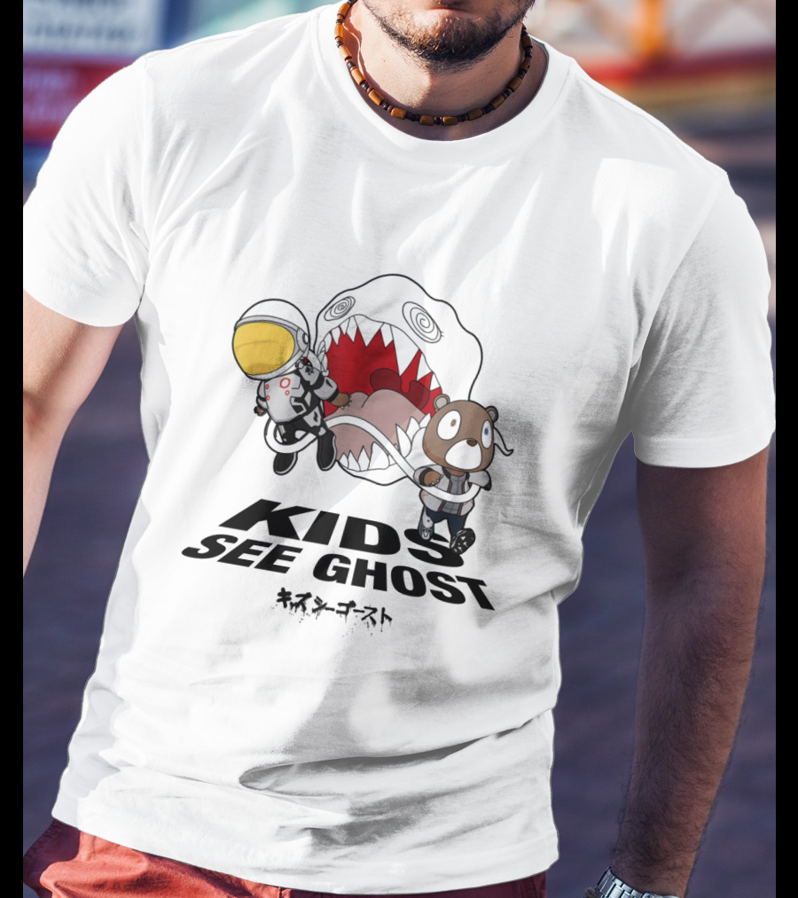 Kids See Ghost Astronaut And Bear With Monster Mouth T-Shirt