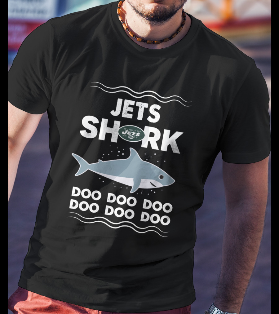 New York Jets Shark Doo Doo Doo Doo Football T-Shirt