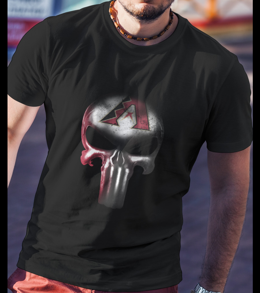 Arizona Diamondbacks Fans Punisher Skull T-Shirt