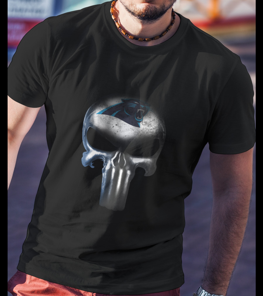 Carolina Panthers Fans Punisher Skull Logo Edition T-Shirt