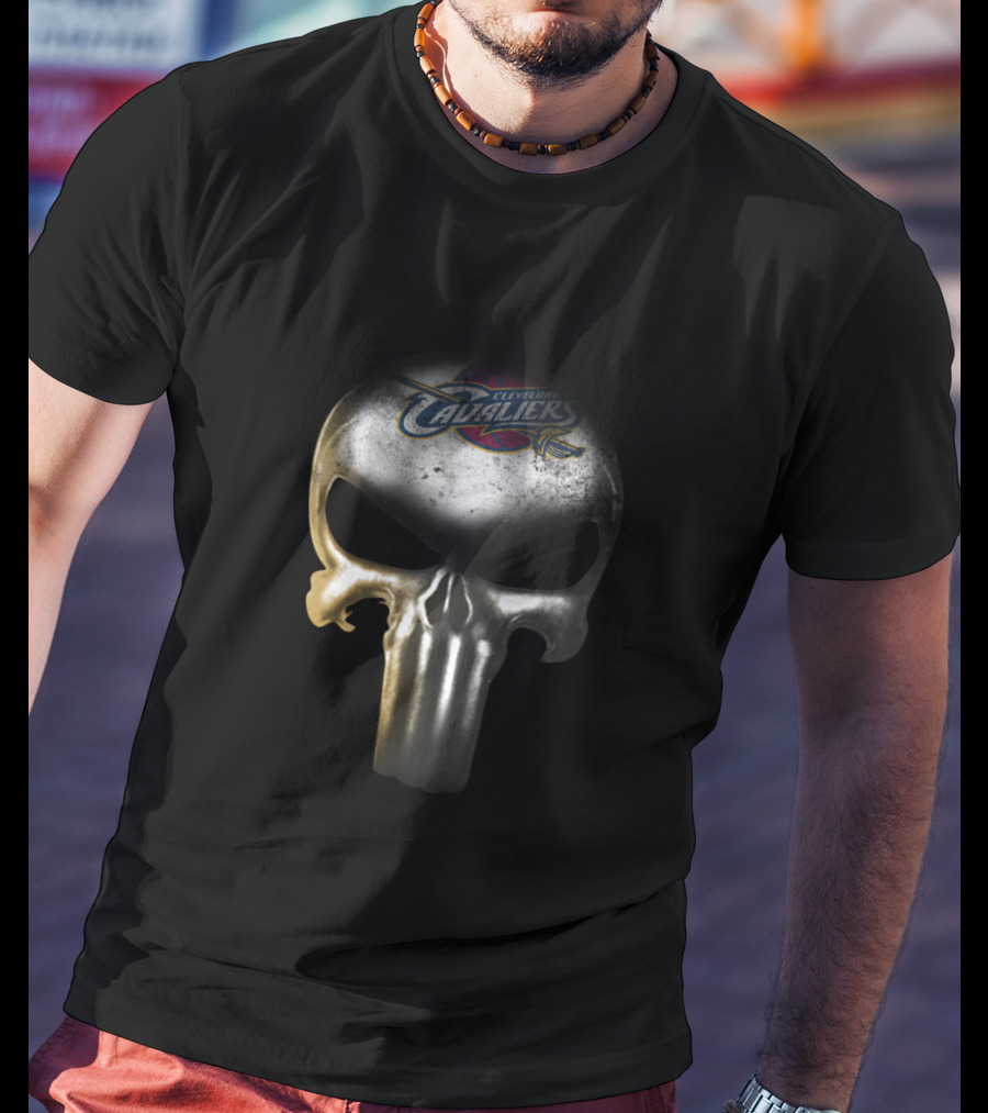 Cleveland Cavaliers Fans Punisher Skull T-Shirt