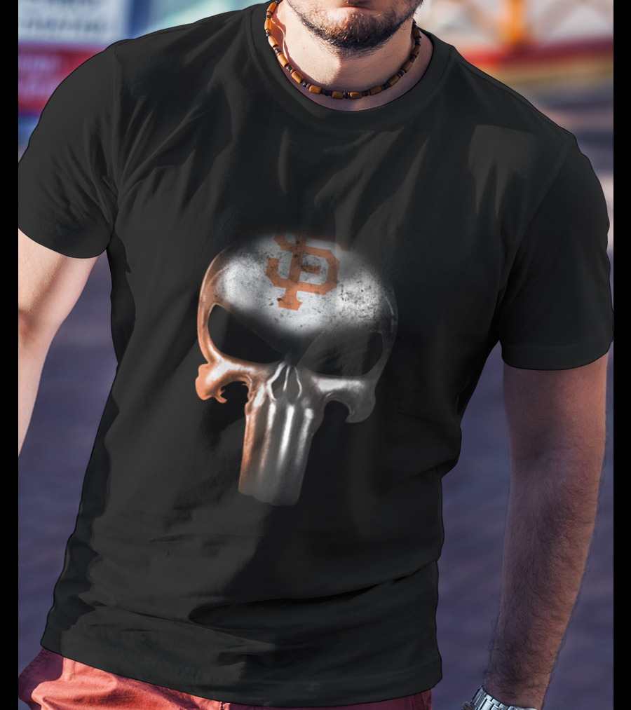 San Francisco Giants Fans The Punisher Skull MLB T-Shirt