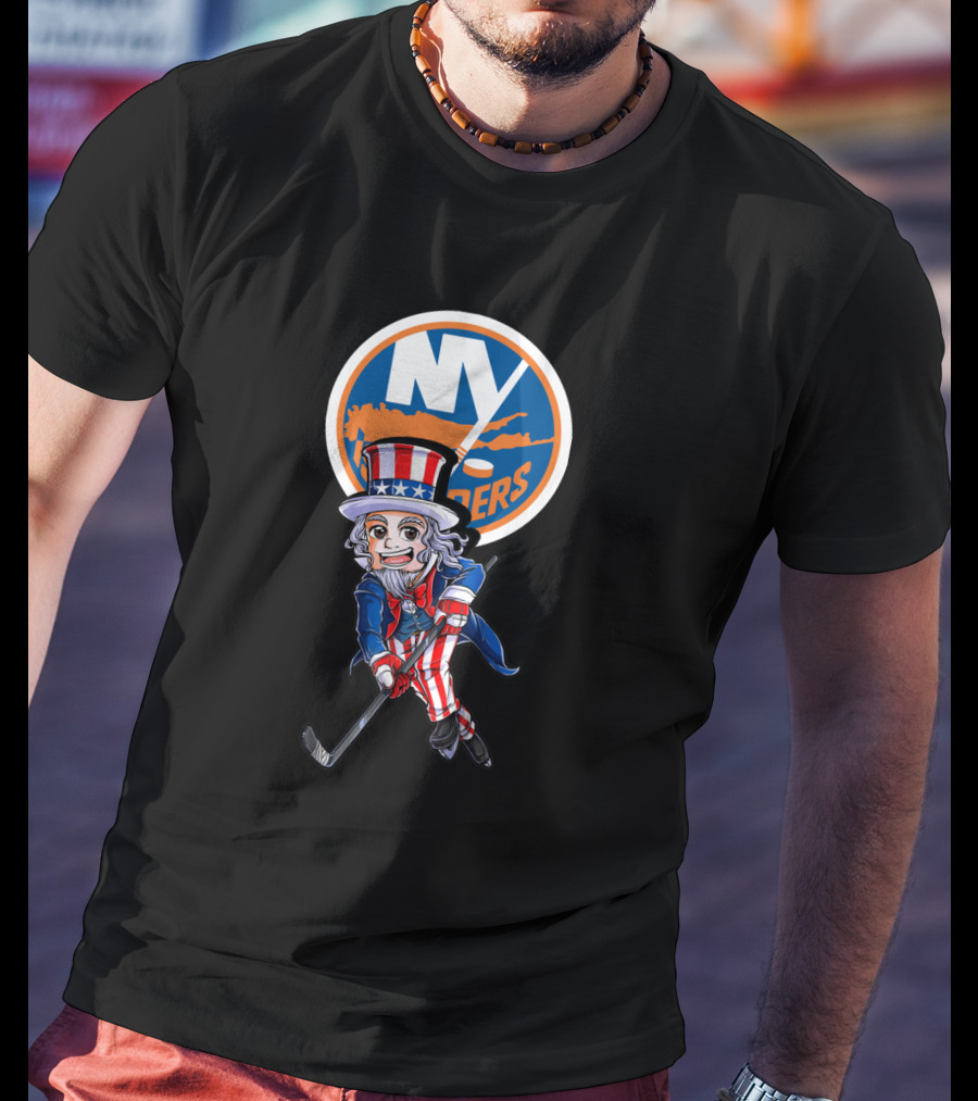 Ny Islanders Uncle Sam Hockey 4Th July T-Shirt