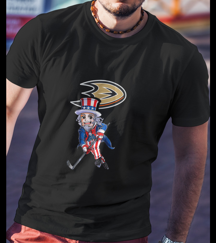 Uncle Sam Hockey Anaheim Ducks 4Th Of July Fan Gear T-Shirt