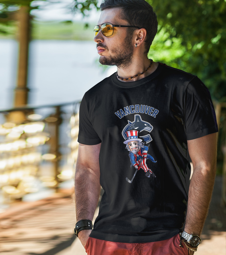 Vancouver Canucks Uncle Sam Hockey 4Th Of July T-Shirt