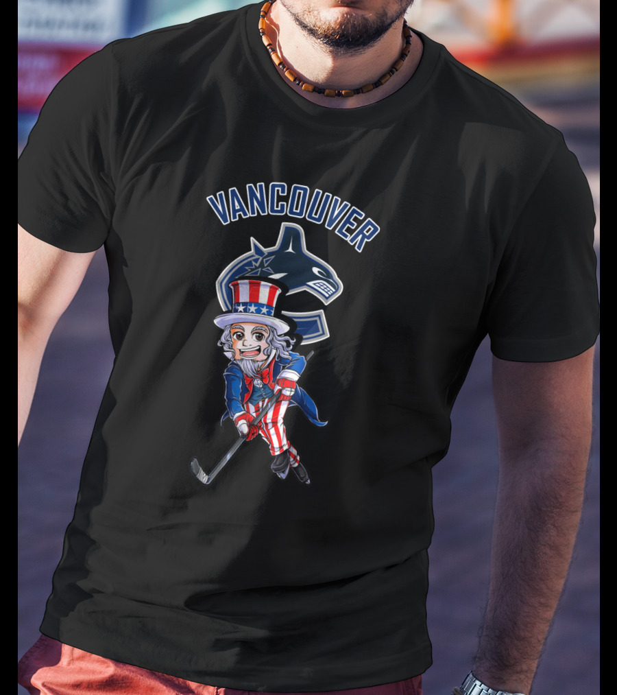 Vancouver Canucks Uncle Sam Hockey 4Th Of July T-Shirt