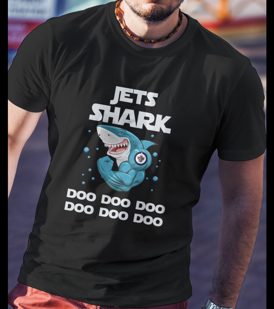 Winnipeg Jets Shark Doo Doo Doo Hockey Mascot Fun Phrase T-Shirt