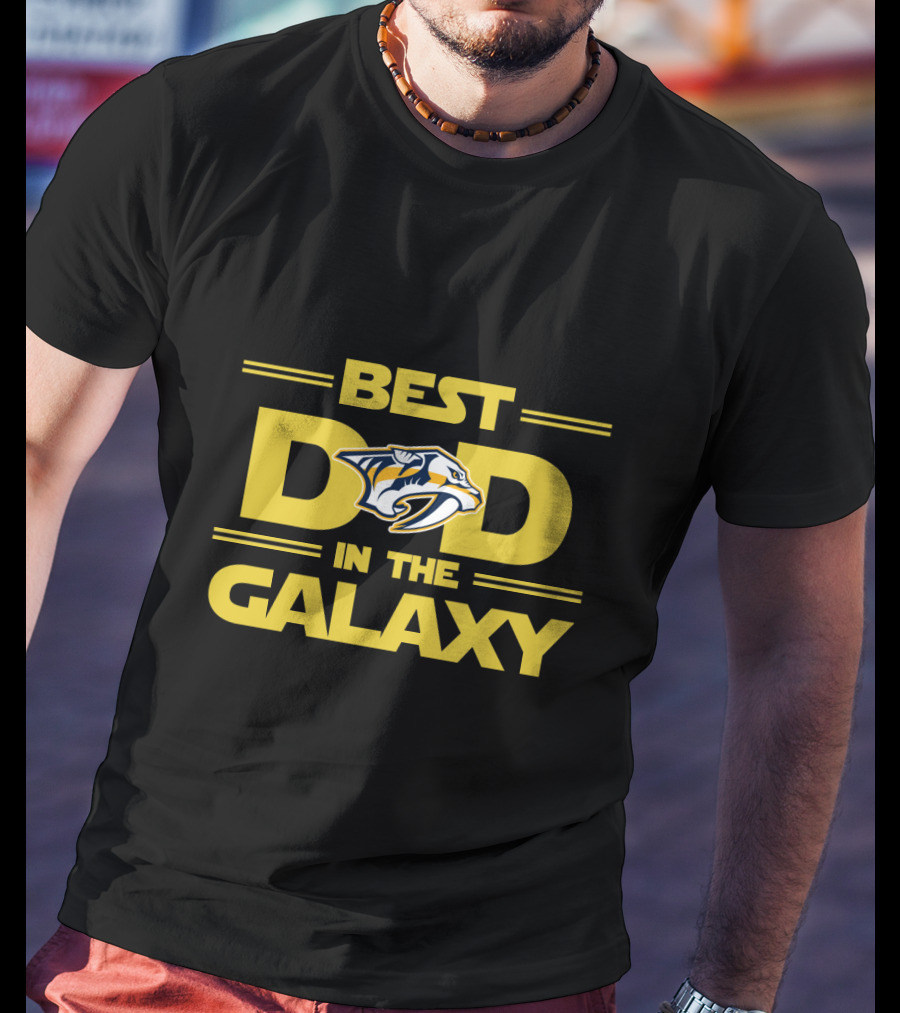 Best Dad In The Galaxy Nashville Predators T-Shirt