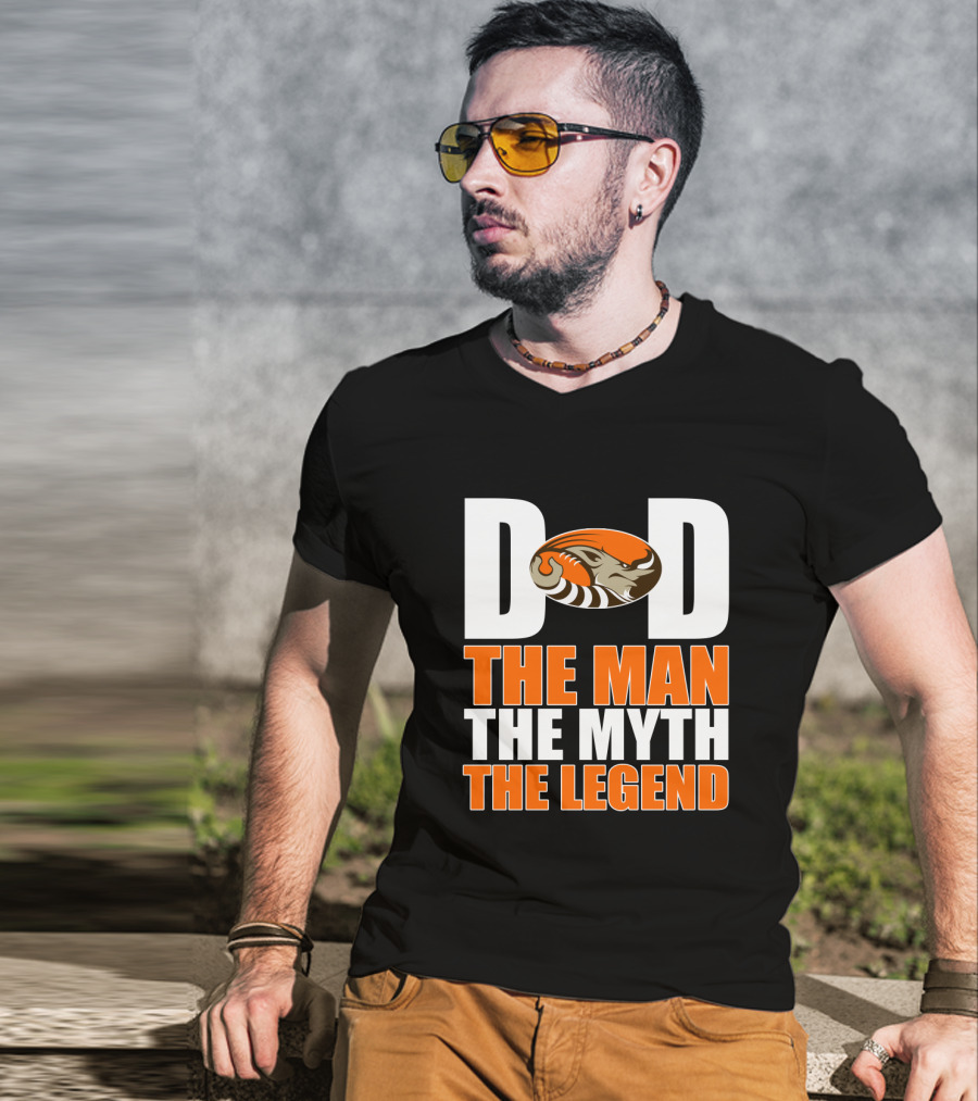 Cleveland Browns Dad The Man The Myth The Legend Football Theme T-Shirt