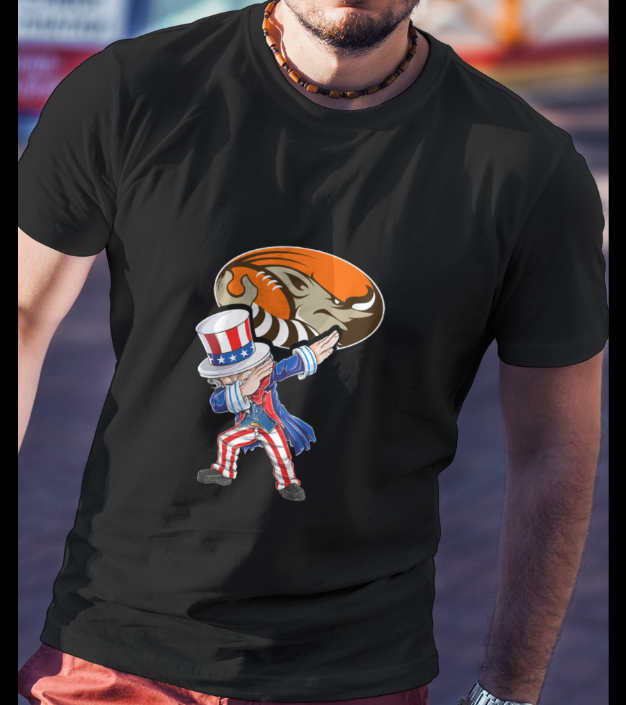 Cleveland Browns Uncle Sam Dabbing Football 4Th Of July T-Shirt