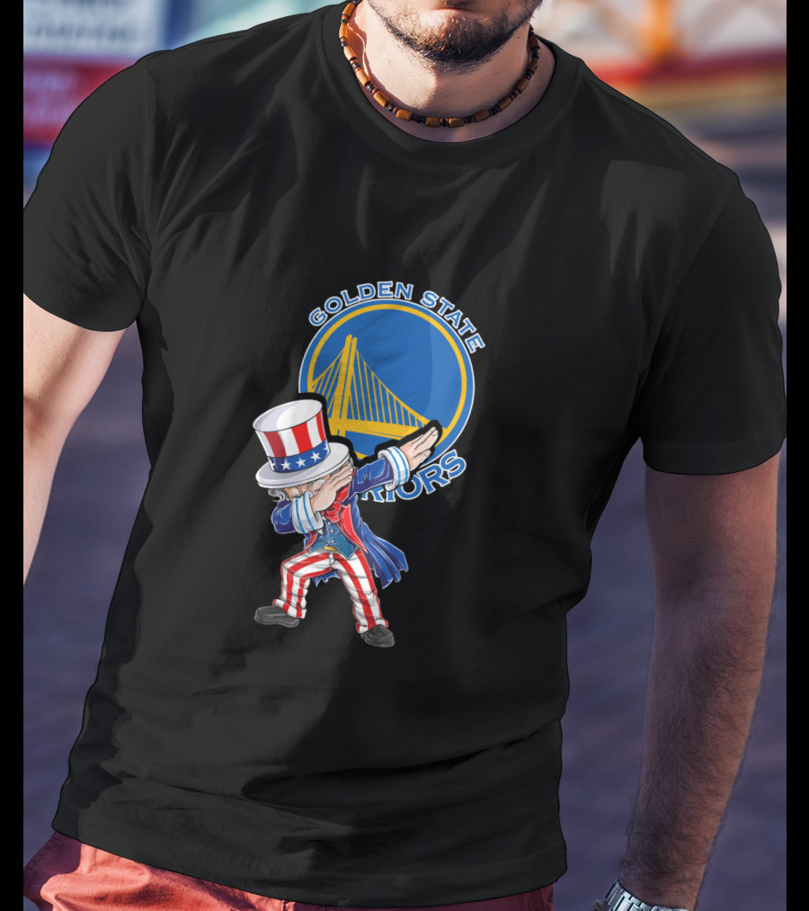 Golden State Warriors Uncle Sam Dabbing 4Th July Celebration T-Shirt