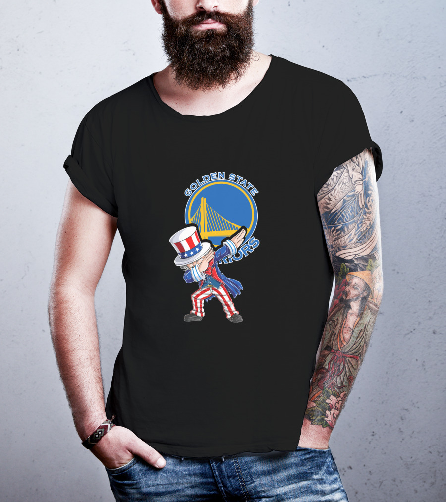 Golden State Warriors Uncle Sam Dabbing 4Th July Celebration T-Shirt