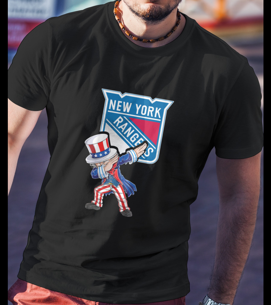 Uncle Sam Dabbing New York Rangers Fourth Of July Celebration T-Shirt