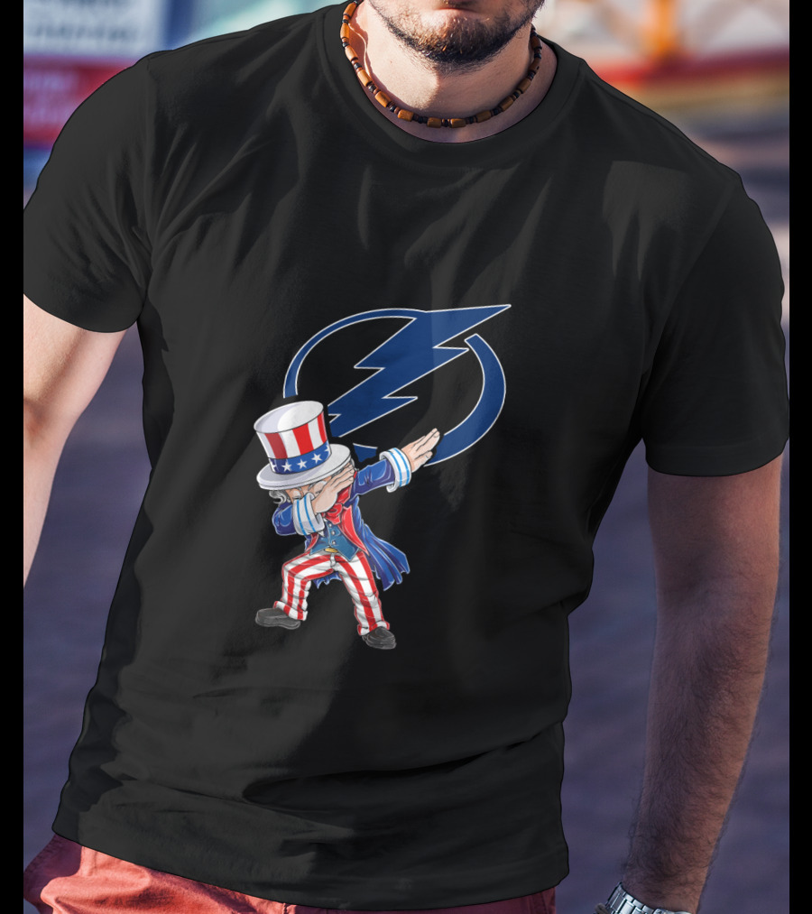 Uncle Sam Dabbing Tampa Bay Lightning For 4Th Of July T-Shirt
