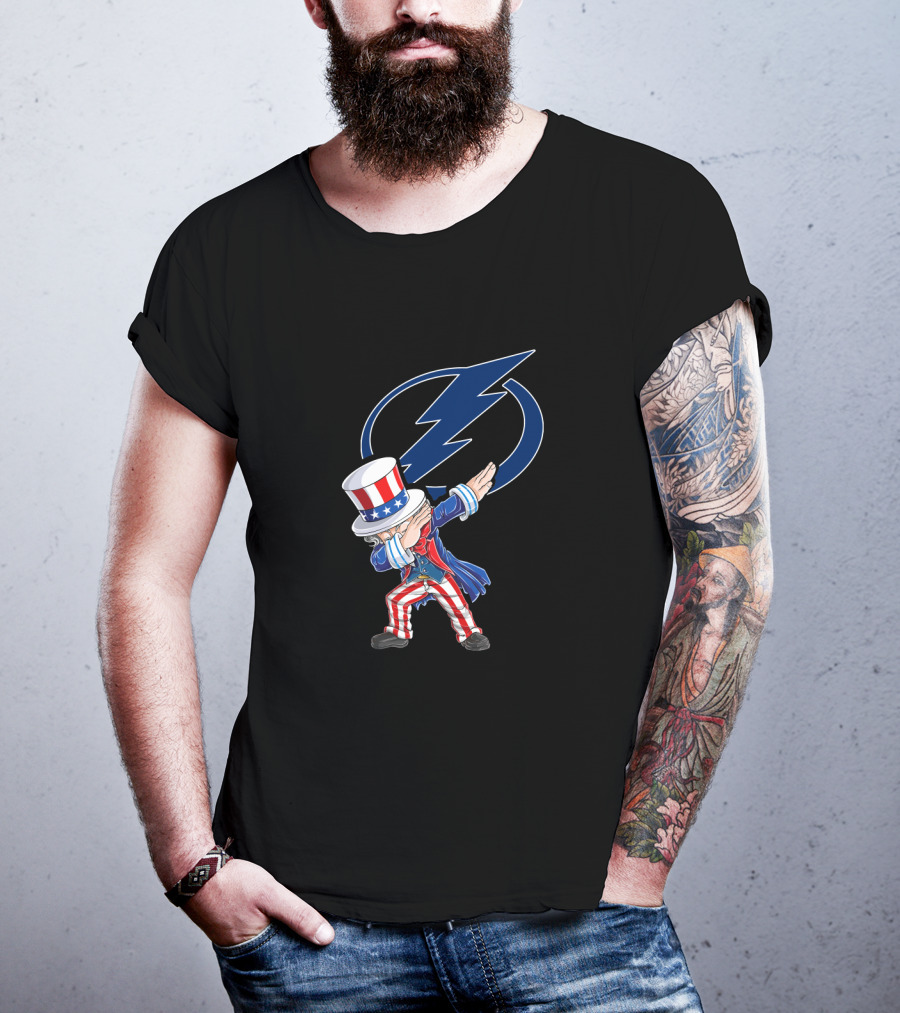Uncle Sam Dabbing Tampa Bay Lightning For 4Th Of July T-Shirt