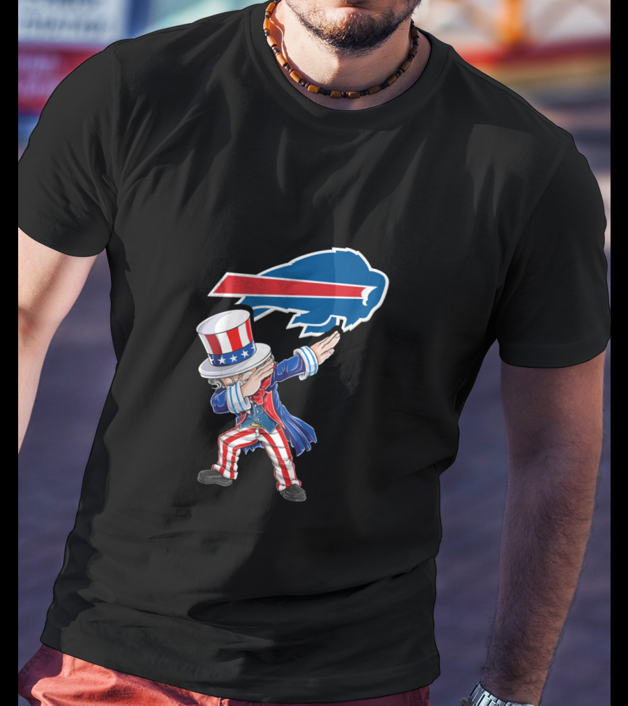 Uncle Sam Dabbing With Buffalo Bills Celebrating 4Th Of July For Fans T-Shirt