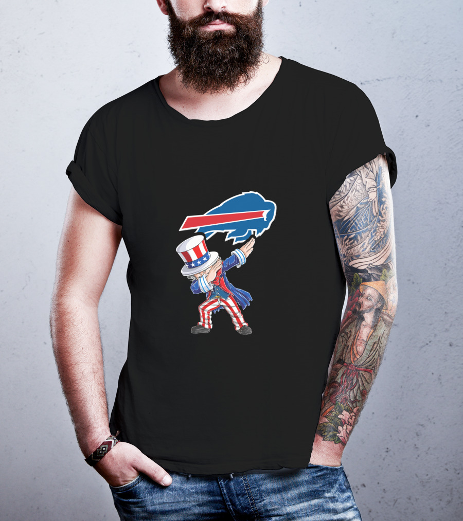 Uncle Sam Dabbing With Buffalo Bills Celebrating 4Th Of July For Fans T-Shirt