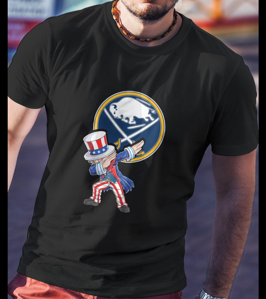 Uncle Sam Dabbing Buffalo Sabres Fans 4Th July Celebration T-Shirt