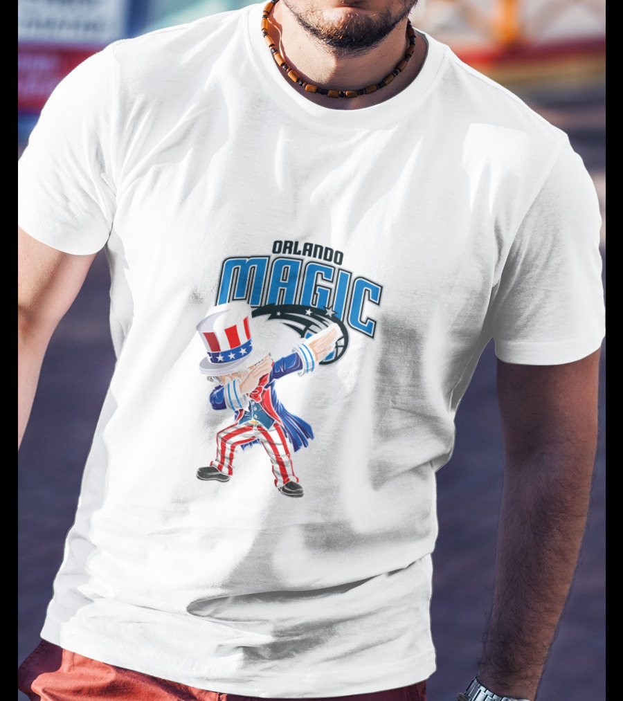 Orlando Magic Uncle Sam Dabbing 4Th July Celebration Fans T-Shirt