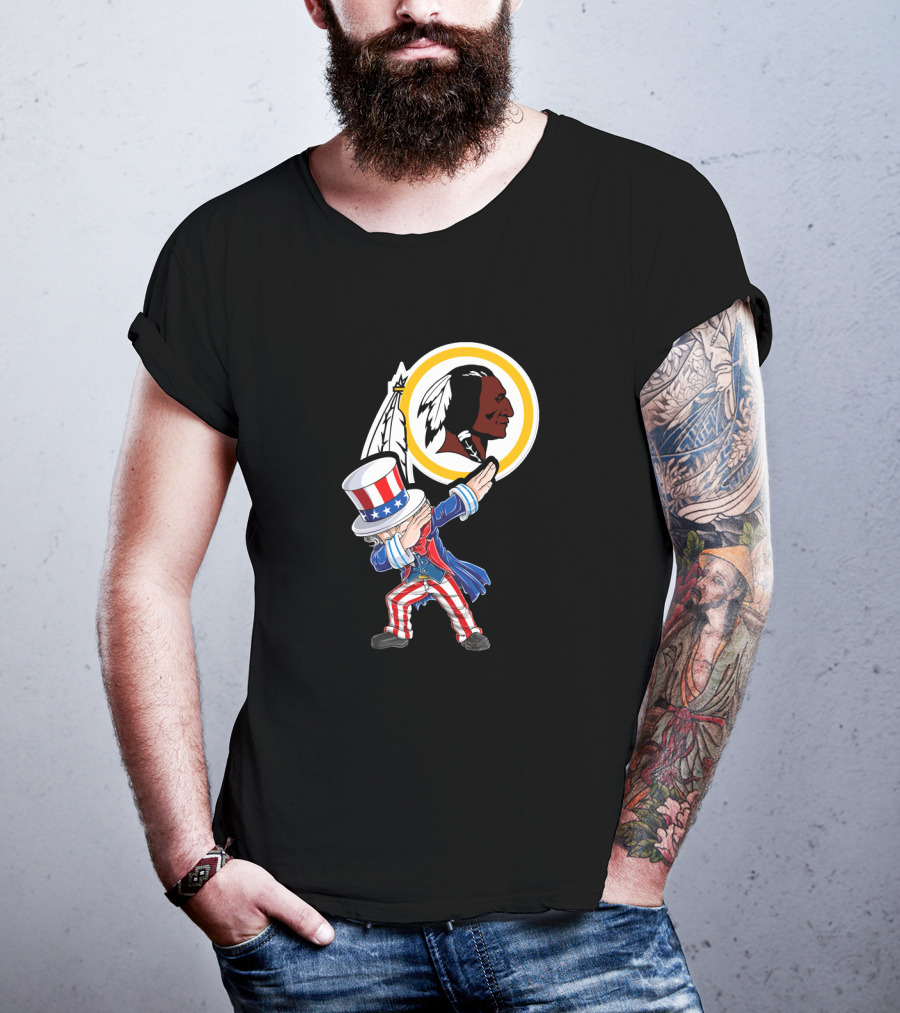 Uncle Sam Dabbing 4Th July Washington Redskins T-Shirt