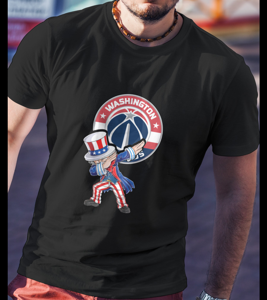 Uncle Sam Dabbing Washington Wizards 4Th July Celebration Iconic Symbol T-Shirt