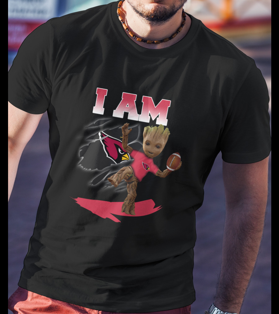 I Am Arizona Cardinals Groot Football Fan T-Shirt